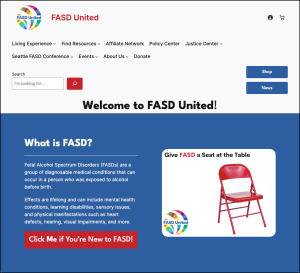 FASD United website main page
