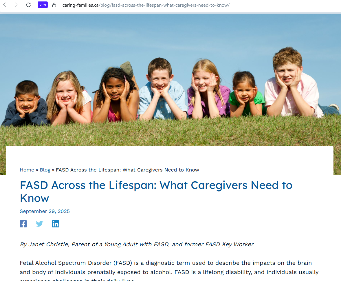 FASD Across the Lifespan: What Caregivers Need to Know
