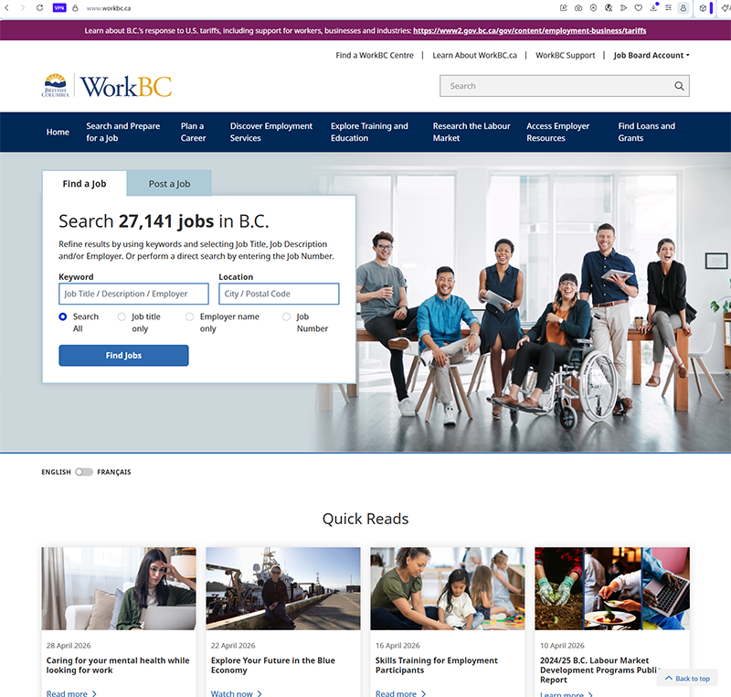 WorkBC — Employment Services